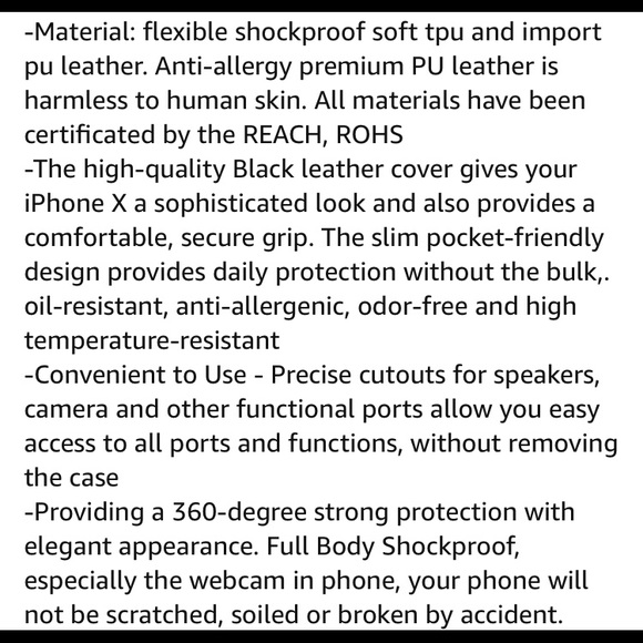 Last One‼️iphone X faux leather case - Picture 2 of 5